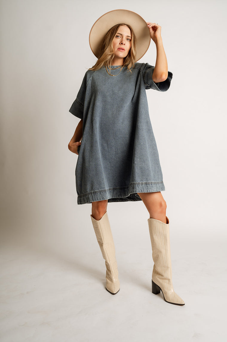 JAINY DRESS-DARK DENIM