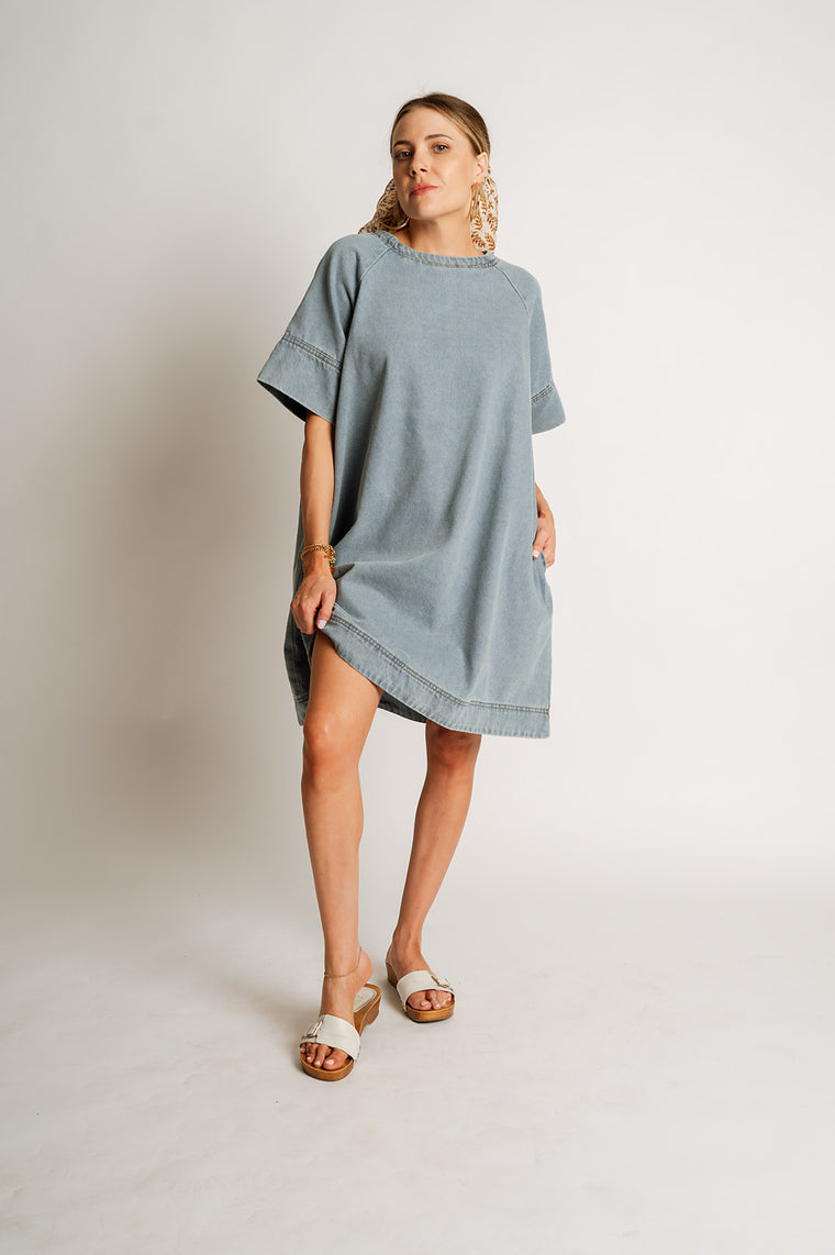 JAINY DRESS-LIGHT DENIM