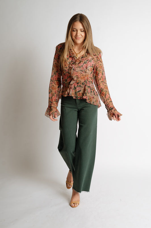 FADED FLORALS BLOUSE