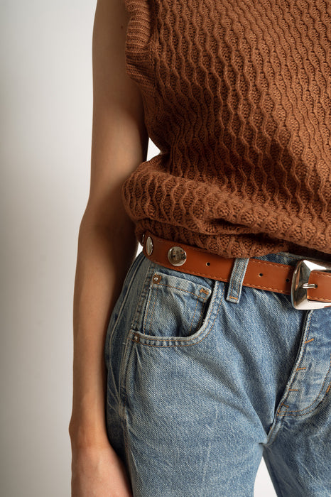 CLARA BELT-COGNAC