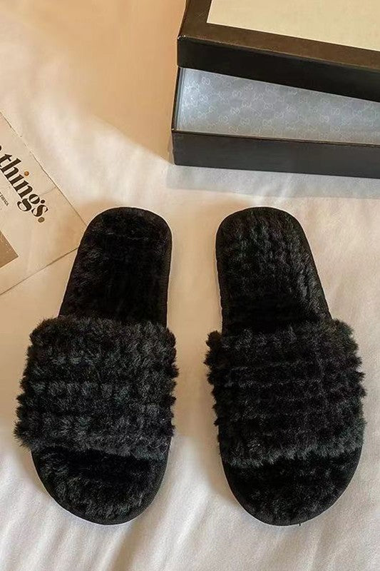 AT HOME SLIPPERS-BLACK-FINAL SALE
